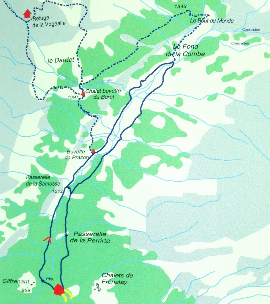 itineraire randonnee haute-savoie 74 - cirque du fer à cheval - fond de la combe
